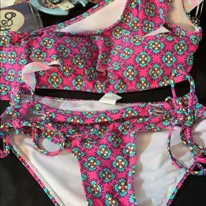 Petite/ small bathing suit over one shoulder